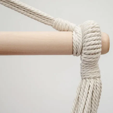 AMANKA Fauteuil Suspendu Pour Asseoir 2 Personnes Hamac 185x130cm Chaise 100% Coton Balançoire XXL 150kg Siège Pour Se Balancer Avec Pivot 360° Rayé Turquoise Et Marron - Bunt 5 AMANKA Fauteuil Suspendu Pour Asseoir 2 Personnes Hamac 185x130cm Chaise 100% Coton Balançoire XXL 150kg Siège Pour Se Balancer Avec Pivot 360° Rayé Turquoise Et Marron - Bunt – Image 5