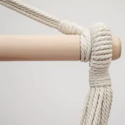 AMANKA Fauteuil Suspendu Pour Asseoir 2 Personnes Hamac 185x130cm Chaise 100% Coton Balançoire XXL 150kg Siège Pour Se Balancer Avec Pivot 360° Noir -AMANKA Soldes Boutique 10752745 5