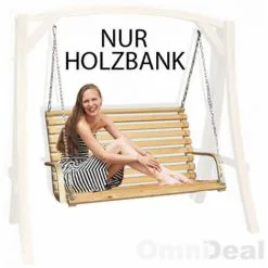 AMANKA Banc Pour Balancelle De Porche | En Bois De Mélèze | Pour 2 Personnes | Incl Chaînes Et Crochets Robustes | Pour L´intérieur De La Maison Et Le Jardin | Conçu Pour être Accroché Dans Un Support (non Compris) - Holzfarben -AMANKA Soldes Boutique 10973922 4