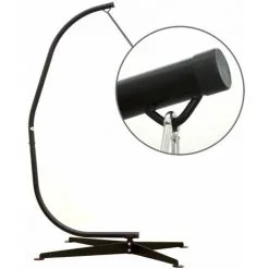 AMANKA Support Pour Fauteuil Suspendu 205cm Soutien En Acier Pour Accrocher Balancelle Et Chaises Suspendues Poids Max 150kg Métal Noir - Schwarz -AMANKA Soldes Boutique 10973923 3