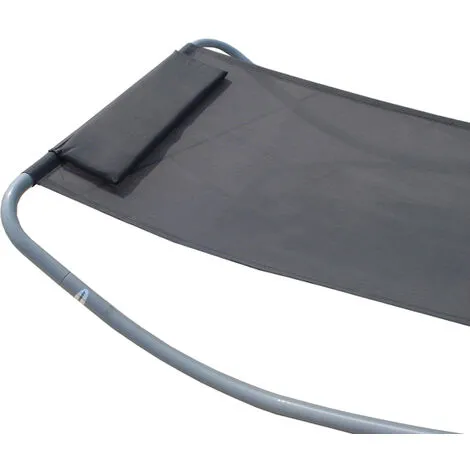 AMANKA Transats à Bascule XXL | Lit Pour Se Bronzer Et Balancer | Gris | Grande Ca. 200x130x32 Cm | Robuste Structure Métallique | Design Moderne Avec Coussin Inclus | Pour La Maison Et Le Jardin - Grau 2 AMANKA Transats à Bascule XXL | Lit Pour Se Bronzer Et Balancer | Gris | Grande Ca. 200x130x32 Cm | Robuste Structure Métallique | Design Moderne Avec Coussin Inclus | Pour La Maison Et Le Jardin - Grau – Image 2