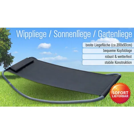 AMANKA Transats à Bascule XXL | Lit Pour Se Bronzer Et Balancer | Gris | Grande Ca. 200x130x32 Cm | Robuste Structure Métallique | Design Moderne Avec Coussin Inclus | Pour La Maison Et Le Jardin - Grau 4 AMANKA Transats à Bascule XXL | Lit Pour Se Bronzer Et Balancer | Gris | Grande Ca. 200x130x32 Cm | Robuste Structure Métallique | Design Moderne Avec Coussin Inclus | Pour La Maison Et Le Jardin - Grau – Image 4