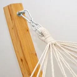 AMANKA Support En Bois Pour Hamacs 310x120cm Avec Hamac XXL Max. 200kg Beige - Beige -AMANKA Soldes Boutique 10973926 5