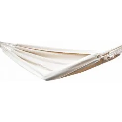 Hamac XXL Pour Deux Personnes 400x160cm | Jusqu'à 150 Kg | 100% Coton | Hamacs Amanka Plus De Monde Ensemble | Couleur Beige - Beige