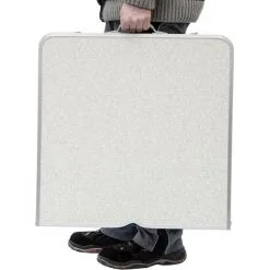 AMANKA Table De Camping Pliable Réglable En Hauteur 120x60x70cm Incl 4 Tabourets Pliants Format Mallette Gris Clair - Grau -AMANKA Soldes Boutique 10973952 5