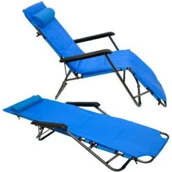 AMANKA Chaise Longue Inclinable Et Pliante | Transat De Jardin Avec Appui-tête Réglable + Rembourrage 178 Cm Amovible + Repose-jambes + Dossier Inclinables | Bleu - Blau 8 AMANKA Chaise Longue Inclinable Et Pliante | Transat De Jardin Avec Appui-tête Réglable + Rembourrage 178 Cm Amovible + Repose-jambes + Dossier Inclinables | Bleu - Blau -AMANKA Soldes Boutique 10974017 4