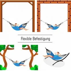 AMANKA Kit Pour Accrocher Votre Hamac | Kit Complet Incl Cordes Mousquetons Vis à Anneau | Poids Max. Supporté 160 Kg - Weiss -AMANKA Soldes Boutique 10974043 5