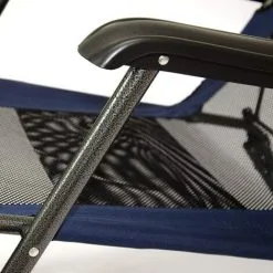 AMANKA Chaise Longue Pliable Pour Camping Et Jardin | Transat Inclinables Avec Repose-tête | Couleur Bleu Foncé | Structure En Acier | Poids Max. Supporté 100 Kg | 153cm - Blau -AMANKA Soldes Boutique 10974082 4