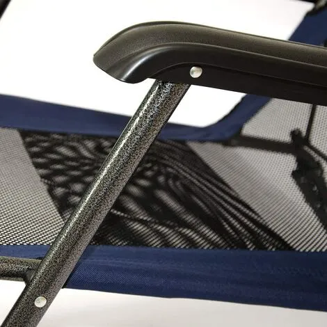 AMANKA Chaise Longue Pliable Pour Camping Et Jardin | Transat Inclinables Avec Repose-tête | Couleur Bleu Foncé | Structure En Acier | Poids Max. Supporté 100 Kg | 178cm - Blau 3 AMANKA Chaise Longue Pliable Pour Camping Et Jardin | Transat Inclinables Avec Repose-tête | Couleur Bleu Foncé | Structure En Acier | Poids Max. Supporté 100 Kg | 178cm - Blau – Image 3