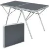AMANKA Table Pliante 120x60x70cm Meuble De Camping Pique-nique Portable En Aluminium - Anthrazit