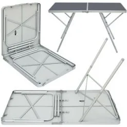 AMANKA Table Pliante 120x60x70cm Meuble De Camping Pique-nique Portable En Aluminium - Anthrazit -AMANKA Soldes Boutique 10974303 3