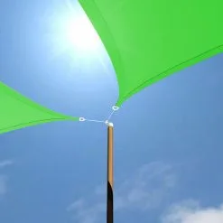 AMANKA Voile D'ombrage 3x2m En Polyester Hydrofuge Protection Du Soleil UPF50+ Toile Rectangulaire Ombre Jardin Vert - Grün -AMANKA Soldes Boutique 10974307 5