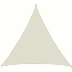 AMANKA Voile D'ombrage 4x4x4m En Polyester Hydrofuge Protection Du Soleil UPF50+ Toile Triangulaire XXL Ombre Jardin Beige - Beige
