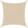 AMANKA Voile D'ombrage En PE-HD Toile Carrée De Jardin 3x3m Pour Faire Ombre Couverture Respirant Perméable Crème - Beige