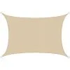 AMANKA Voile D'ombrage En PE-HD Toile Rectangulaire De Jardin 6x4m Pour Faire Ombre Couverture Respirant Perméable Crème - Beige