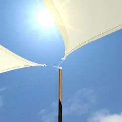 AMANKA Voile D'ombrage En PE-HD Toile Rectangulaire De Jardin 6x4m Pour Faire Ombre Couverture Respirant Perméable Crème - Beige -AMANKA Soldes Boutique 10974311 5