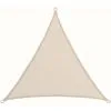 AMANKA Voile D'ombrage XL 3x3x3m Toile Triangulaire De Jardin Pour Faire Ombre En PE-HD Respirant Perméable Crème - Beige