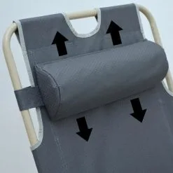 AMANKA Kopie Von Campingstuhl Liegestuhl AMA-YU-98 XL Grau 178x65x88 Cm Incl. Auflage - Grau -AMANKA Soldes Boutique 10974319 5