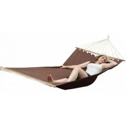 AMANKA XXL Grand Hamac Familial à 2 Places 200x120cm Avec Barres En Bois Marron - Braun 8 AMANKA XXL Grand Hamac Familial à 2 Places 200x120cm Avec Barres En Bois Marron - Braun -AMANKA Soldes Boutique 10977822 4