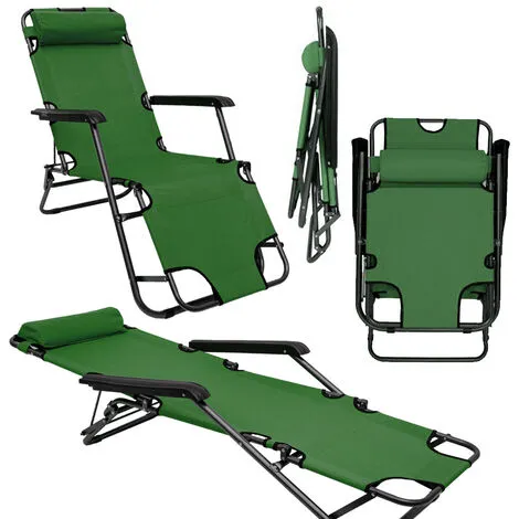 AMANKA Chaise Longue Inclinable Et Pliante | Transat De Jardin 153 Cm + Appuie-tête Amovible + Repose-jambes Et Dossier Inclinables | Vert - Grün 1 AMANKA Chaise Longue Inclinable Et Pliante | Transat De Jardin 153 Cm + Appuie-tête Amovible + Repose-jambes Et Dossier Inclinables | Vert - Grün