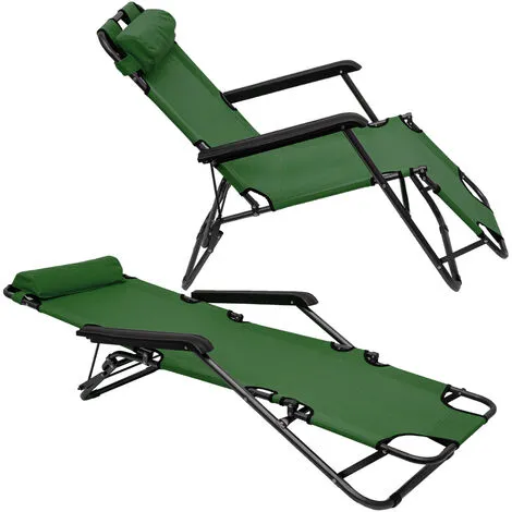 AMANKA Chaise Longue Inclinable Et Pliante | Transat De Jardin 153 Cm + Appuie-tête Amovible + Repose-jambes Et Dossier Inclinables | Vert - Grün 3 AMANKA Chaise Longue Inclinable Et Pliante | Transat De Jardin 153 Cm + Appuie-tête Amovible + Repose-jambes Et Dossier Inclinables | Vert - Grün – Image 3