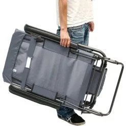 AMANKA Chaise Longue Inclinable Et Pliante | Transat De Jardin Avec Appui-tête Réglable + Rembourrage 178 Cm Amovible + Repose-jambes + Dossier Inclinables | Gris - Grau -AMANKA Soldes Boutique 10977914 5