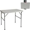 AMANKA Table De Camping Pique-nique Foire Aux Puces 80x60x70cm En Acier 3Kg Pliant Format Mallette Gris Clair - Grau