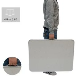 AMANKA Table De Camping Pique-nique Foire Aux Puces 80x60x70cm En Acier 3Kg Pliant Format Mallette Gris Clair - Grau -AMANKA Soldes Boutique 10977916 3