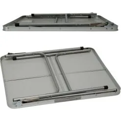 AMANKA Table De Camping Pique-nique Foire Aux Puces 80x60x70cm En Acier 3Kg Pliant Format Mallette Gris Clair - Grau -AMANKA Soldes Boutique 10977916 4