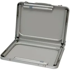 AMANKA Table De Camping Portable 3kg Pliante En Mallette Pour Pique-nique Plage Jardin 90x60cm Réglable En Hauteur En Aluminium Gris Foncé - Grau -AMANKA Soldes Boutique 10978008 3