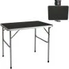 AMANKA Table De Camping Pique-nique Foire Aux Puces 80x60x70cm En Acier 3Kg Pliant Format Mallette Gris Foncé - Anthrazit