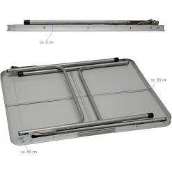 AMANKA Table De Camping Pique-nique Foire Aux Puces 80x60x70cm En Acier 3Kg Pliant Format Mallette Gris Foncé - Anthrazit -AMANKA Soldes Boutique 10978087 5
