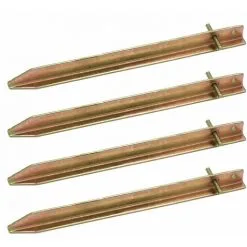 AMANKA Set 4 Piquets XL Acier Galvanisé 300x25mm Sardines En T Avec 2 Trous Pour Grandes Tentes De Camping Terrain Dur - Rot -AMANKA Soldes Boutique 10978095 4