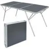 AMANKA Table Pliante XXL 180x70x70cm Meuble De Camping Pique-nique Portable Stable Châssis En Alu Plateau En MDF Anthracite - Anthrazit