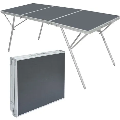 AMANKA Table Pliante XXL 180x70x70cm Meuble De Camping Pique-nique Portable Stable Châssis En Alu Plateau En MDF Anthracite - Anthrazit 1 AMANKA Table Pliante XXL 180x70x70cm Meuble De Camping Pique-nique Portable Stable Châssis En Alu Plateau En MDF Anthracite - Anthrazit