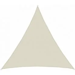 AMANKA Voile D'ombrage 5x5x5m En Polyester Hydrofuge Protection Du Soleil UPF50+ Toile Triangulaire XXXL Ombre Jardin Beige - Beige