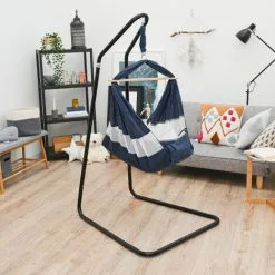 AMANKA Hamac Bébé Avec Support - 160cm Pied Balancelle - Berceau à Ressort Avec Matelas - Blau 7 AMANKA Hamac Bébé Avec Support - 160cm Pied Balancelle - Berceau à Ressort Avec Matelas - Blau -AMANKA Soldes Boutique 10978209 3