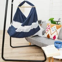 AMANKA Hamac Bébé Avec Support - 160cm Pied Balancelle - Berceau à Ressort Avec Matelas - Blau 8 AMANKA Hamac Bébé Avec Support - 160cm Pied Balancelle - Berceau à Ressort Avec Matelas - Blau -AMANKA Soldes Boutique 10978209 4