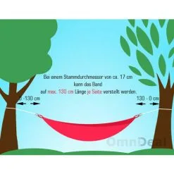 AMANKA Ensemble Pour Accrocher Votre Hamac Aux Arbres | Corde De 6 M | Poids Maximum Supporté 160 Kg | Kit Complet - Rot -AMANKA Soldes Boutique 10987152 3