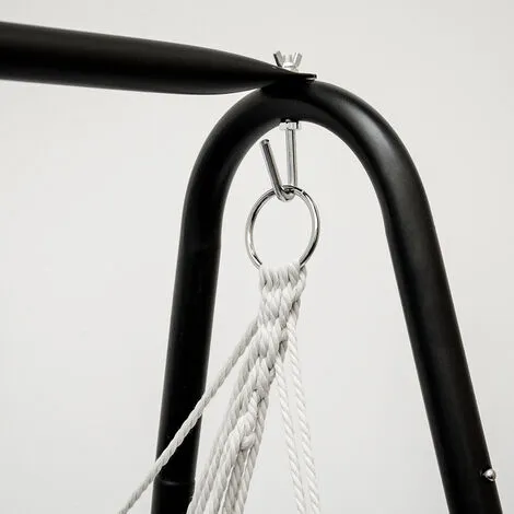 AMANKA Balançoire Complète: Chaise + Châssis En Métal | Pour Les Enfants Et Les Adultes | Avec Accoudoirs Et Dossier | En Nylon Rembourrée | Pour La Maison Et Le Jardin | Rouge Avec Empreintes De Chat - Rot 5 AMANKA Balançoire Complète: Chaise + Châssis En Métal | Pour Les Enfants Et Les Adultes | Avec Accoudoirs Et Dossier | En Nylon Rembourrée | Pour La Maison Et Le Jardin | Rouge Avec Empreintes De Chat - Rot – Image 5