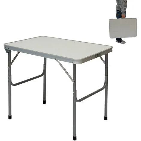 AMANKA Table De Camping Portable | Pliante En Mallette | Table De Pique-nique | Structure En Acier |env 70x50x60cm - Silber 1 AMANKA Table De Camping Portable | Pliante En Mallette | Table De Pique-nique | Structure En Acier |env 70x50x60cm - Silber