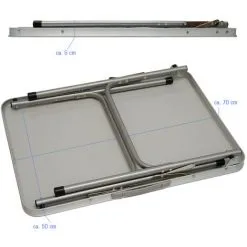 AMANKA Table De Camping Portable | Pliante En Mallette | Table De Pique-nique | Structure En Acier |env 70x50x60cm - Silber 9 AMANKA Table De Camping Portable | Pliante En Mallette | Table De Pique-nique | Structure En Acier |env 70x50x60cm - Silber -AMANKA Soldes Boutique 10987178 5