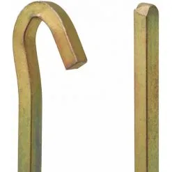 AMANKA Set De 5 Piquets En Acier Galvanisé 220x6mm Sardines En Métal Forme Carrée Avec Crochet Pour Tentes De Camping - Braun -AMANKA Soldes Boutique 10987258 3