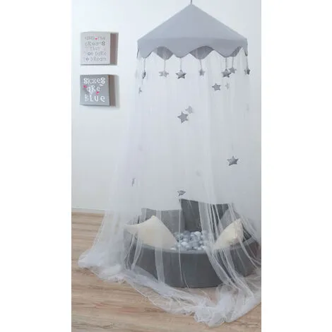 AMANKA Moustiquaire 2,4x8 M Étoile Baldaquin Ciel De Lit Mosquito Net - Weiss 3 AMANKA Moustiquaire 2,4x8 M Étoile Baldaquin Ciel De Lit Mosquito Net - Weiss – Image 3