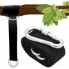 AMANKA Kit Pour Suspendre Une Balancelle 150kg à Un Arbre 1x Sangle 300x5cm Corde Noir - Schwarz