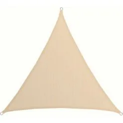 AMANKA Voile D'ombrage XXL 5x5x5m Toile Triangulaire De Jardin Pour Faire Ombre En PE-HD Respirant Perméable Crème - Beige