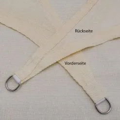 AMANKA Voile D'ombrage XXL 5x5x5m Toile Triangulaire De Jardin Pour Faire Ombre En PE-HD Respirant Perméable Crème - Beige -AMANKA Soldes Boutique 12736509 3