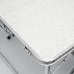 AMANKA Table De Camping Pique-nique Pliable Réglable En Hauteur 120x60x70cm En Aluminium Pliant Format Mallette Gris Clair - Grau -AMANKA Soldes Boutique 12879275 5