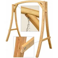 AMANKA SUPPORT En Bois De Mélèze Pour Balancelles Env 205x105x198cm | Pour L'intérieur Et L'extérieur De La Maison | SIÈGE NON INCLUS - Holzfarben 8 AMANKA SUPPORT En Bois De Mélèze Pour Balancelles Env 205x105x198cm | Pour L'intérieur Et L'extérieur De La Maison | SIÈGE NON INCLUS - Holzfarben -AMANKA Soldes Boutique 13192065 4