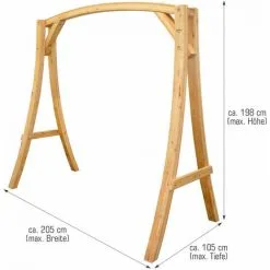 AMANKA SUPPORT En Bois De Mélèze Pour Balancelles Env 205x105x198cm | Pour L'intérieur Et L'extérieur De La Maison | SIÈGE NON INCLUS - Holzfarben 9 AMANKA SUPPORT En Bois De Mélèze Pour Balancelles Env 205x105x198cm | Pour L'intérieur Et L'extérieur De La Maison | SIÈGE NON INCLUS - Holzfarben -AMANKA Soldes Boutique 13192065 5